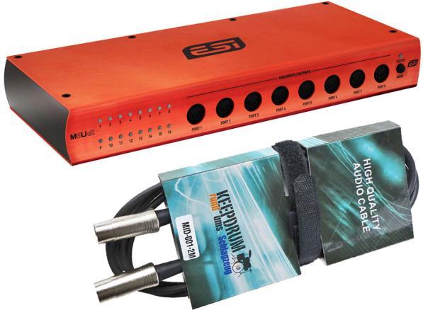 ESI M8U eX USB 3.0 MIDI-Interface mit MIDI Kabel