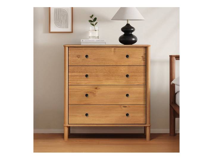 IDIMEX Kommode APOANA, Schlafzimmer Kommode mit Schubladen aus Massivholz Eiche Finish