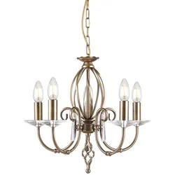 Elstead Lighting Aegean Kronleuchter 5-flammig E14 Antikmessing