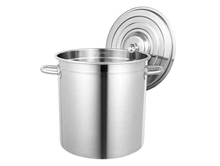 Pot à soupe 35/50/70L avec couvercle et poignées, marmite multifonctionnelle en acier inoxydable pour stocker des articles liquides/solides