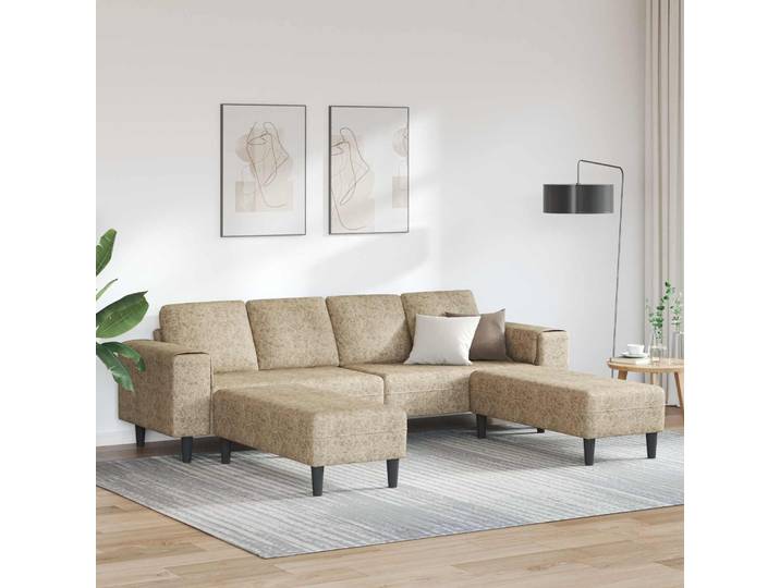 vidaXL Wohnzimmer Couch 3 stk. Hellgrau
