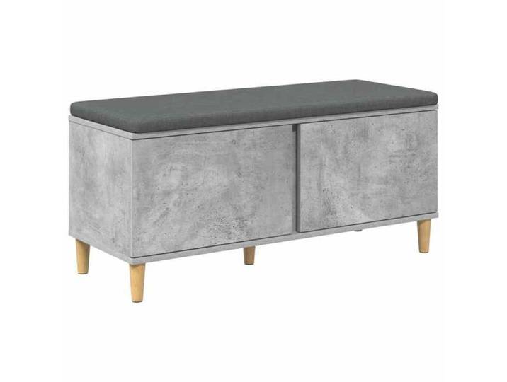 Meuble - Banc - Gris - Banc d'entrée avec coussin Gris Béton 100x38x46 cm_1901