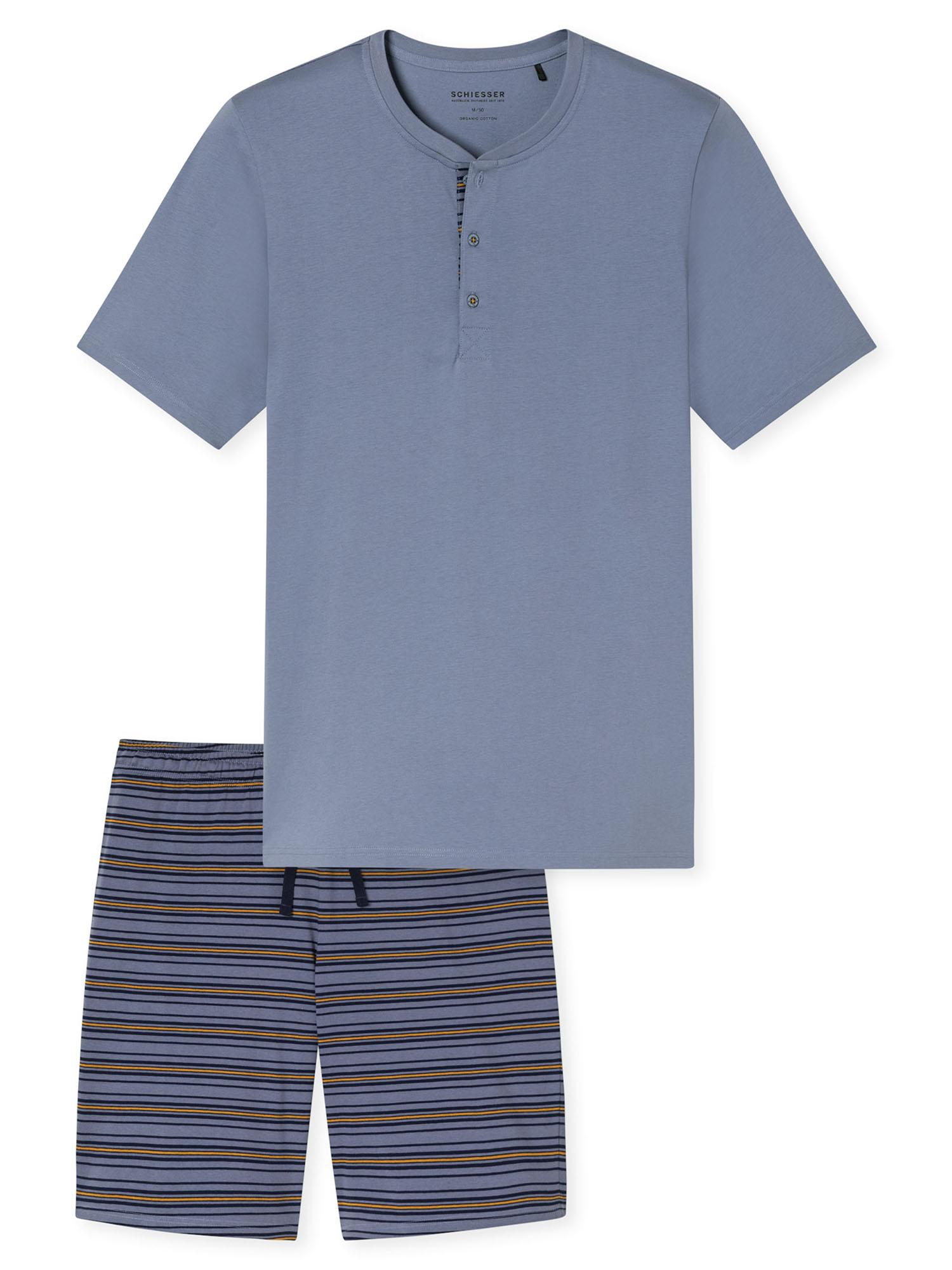 Schiesser Herren Pyjama CasualSchlafanzug, Pyjama Set, Nachtwäsche