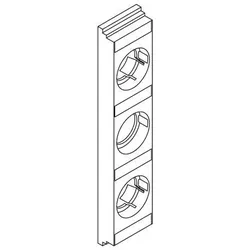 ABN XEA27 Streifenabdeckung E18 1-fach,Teilung 27mm, 3-polig