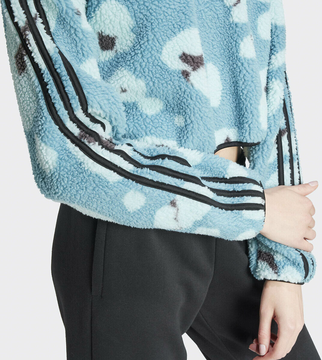 ADIDAS SPORTSWEAR Sweat cropped 1/4 de zip Essentials 3 stripes