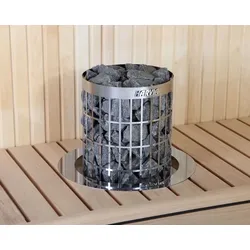 Harvia CILINDRO E Saunaofen silver steel ohne Steuerung,, Leistung 10,8 kW