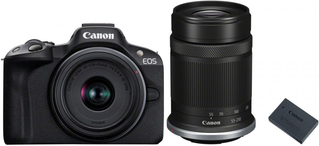 Canon EOS R50 Kit 18-45 + 55-210mm + Akku