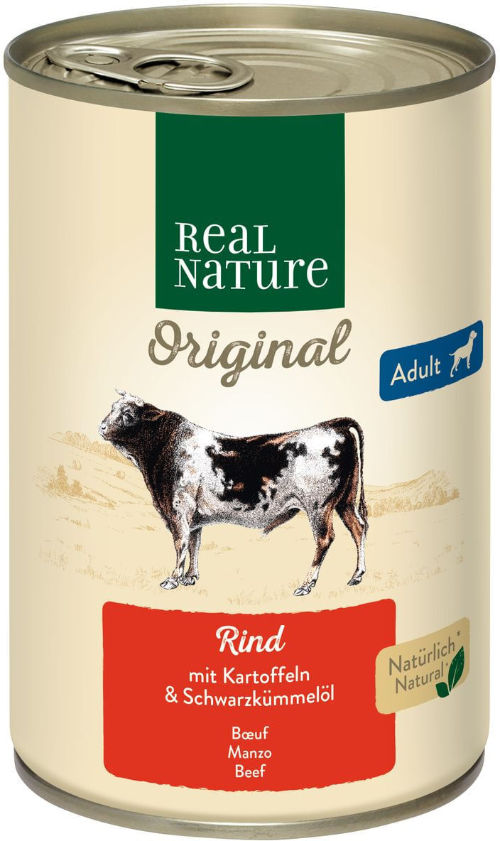 Real Nature Dog Lattina 400G MANZO