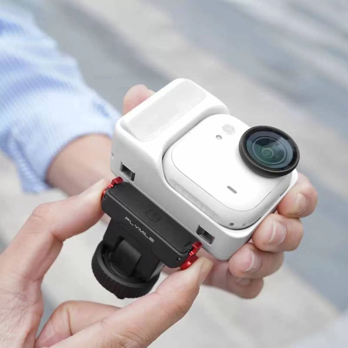 INF Base cold shoe magnétique à dégagement rapide - Angle réglable, verrou magnétique puissant, compatible avec Insta360 GO