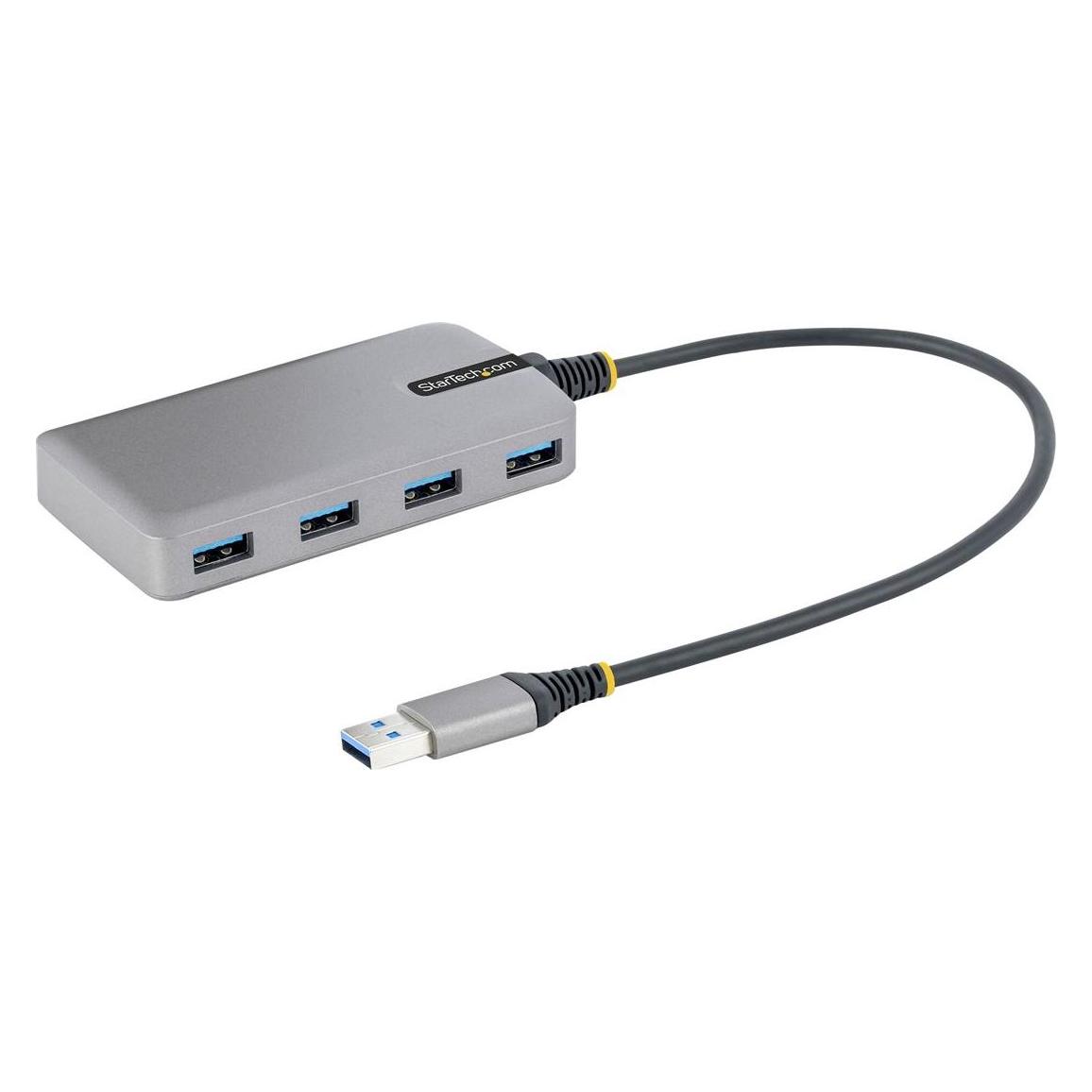 StarTech COM 4-Port USB 3.0 Hub - USB Hub 5Gbit/s Busbetrieben mit Optionalem Stromanschluss - USB V (USB-C, 4 Ports) (5G4AB-USB-A-HUB)