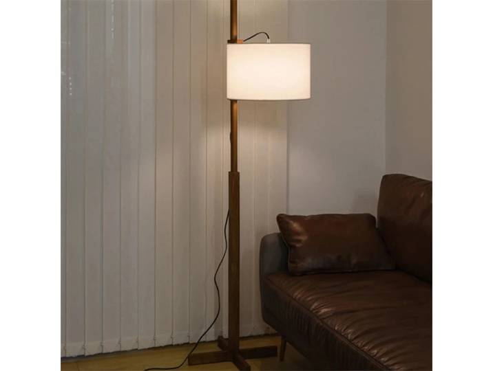 Wabi sabi lampadaire design tissu danois lampe en bois relevable bureau Table basse lampe de lecture rétro bureau étude lampe verticale