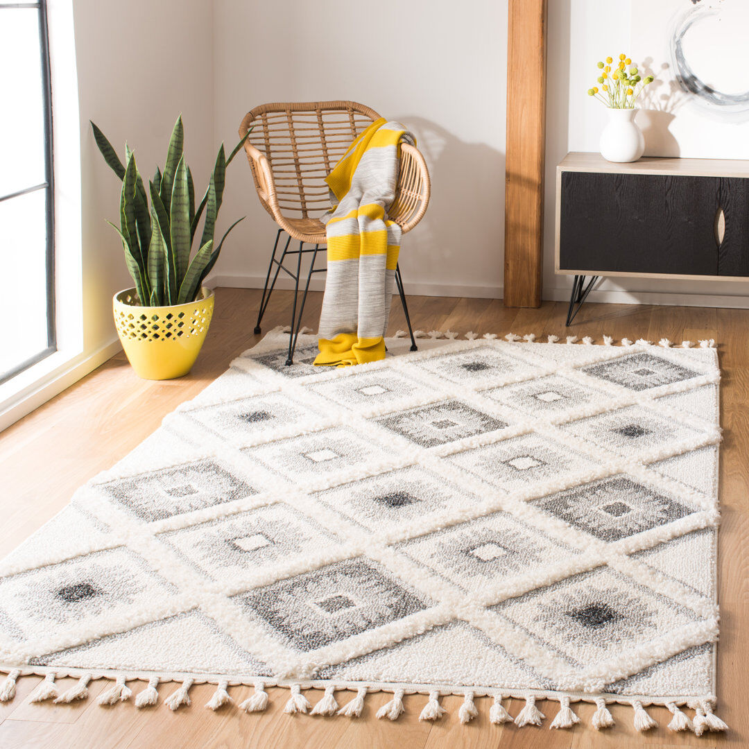 Natur Pur Penwortham Rectangle Moroccan Area Rug Black/White Rectangle 201 x 279 cm
