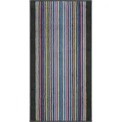 Remake Handtuch gestreift 70 x 140 cm, anthrazit