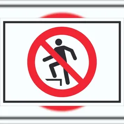 HB-Druck Aufsteigen verboten Symbol Schild A6 (105x148mm)