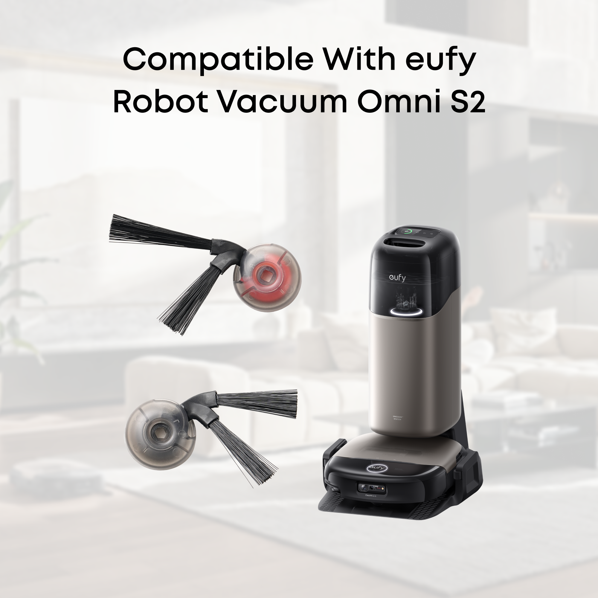 eufy Replacement Side Brushes (2 Pairs) for Robot Vacuum Omni S2