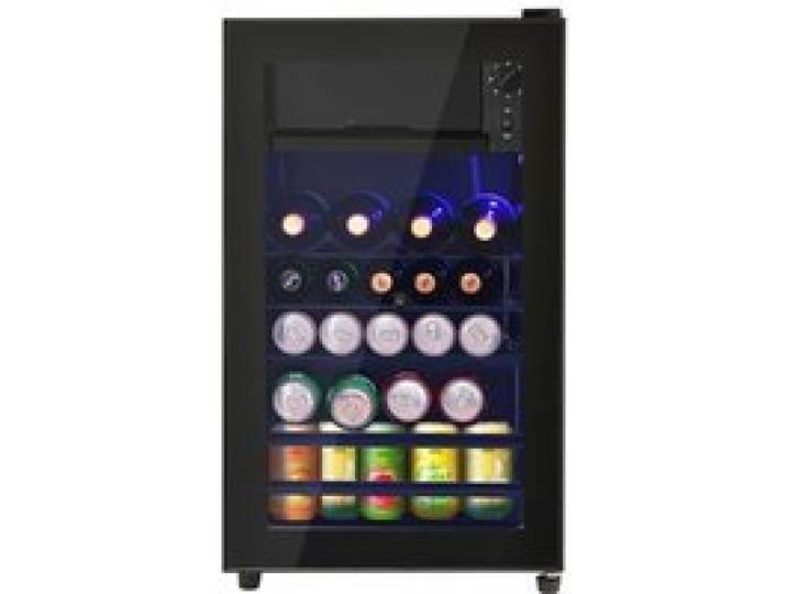 Mini Réfrigérateur 76L 6L Congélateur 70L Réfrigérateur Compresseur Silencieux Éclairage LED 51 Canettes Classe Énergétique E