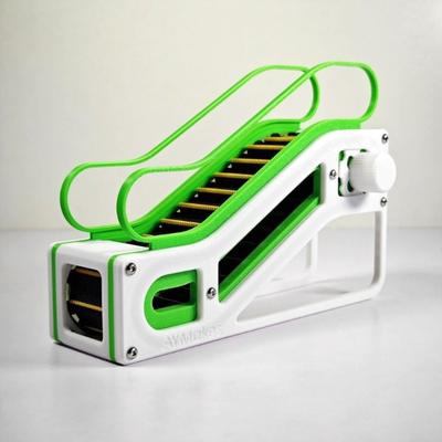 ModernMart STEM Mini Escalator Model Kit For Kids DIY Wooden Science Puzzle Toy green
