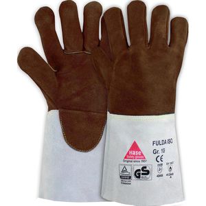 Hase Schweißerhandschuhe Fulda-Iso 366220, Echt Leder, lange Stulpe, Größe XXL