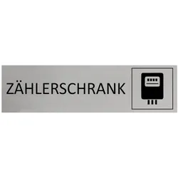 CombiCraft Aluminium Türschild Zählerschrank 165x45mm mit 3M-Tape zur Befestigung, einfache Kennzeichnung von Räumen und Bereichen