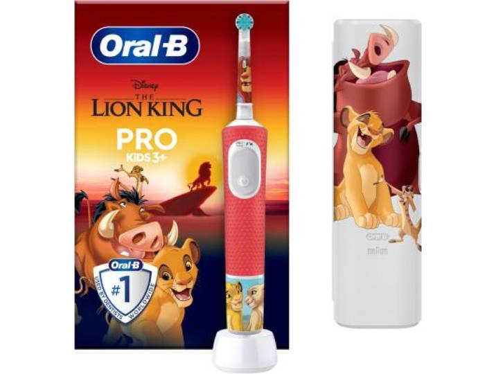 Oral-B - Brosse À Dents Électrique Vitality Pro Kids Roi Lion + Étui De Voyage