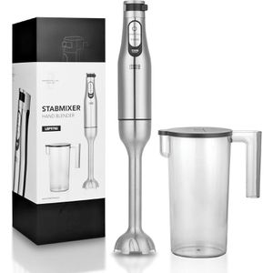 LEBENLANG Stabmixer LBP9782, Set, 1200 Watt, 6 Geschwindigkeitsstufen, Edelstahl