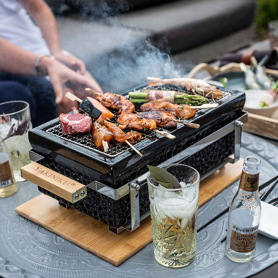 Yakiniku Gril de Table Shichirin Rectangulaire pour 2-6 personnes