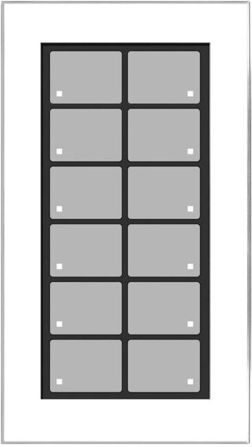 Issendorff Clavier à touches en verre blanc avec 12 touches LCN - GT12W (30044)