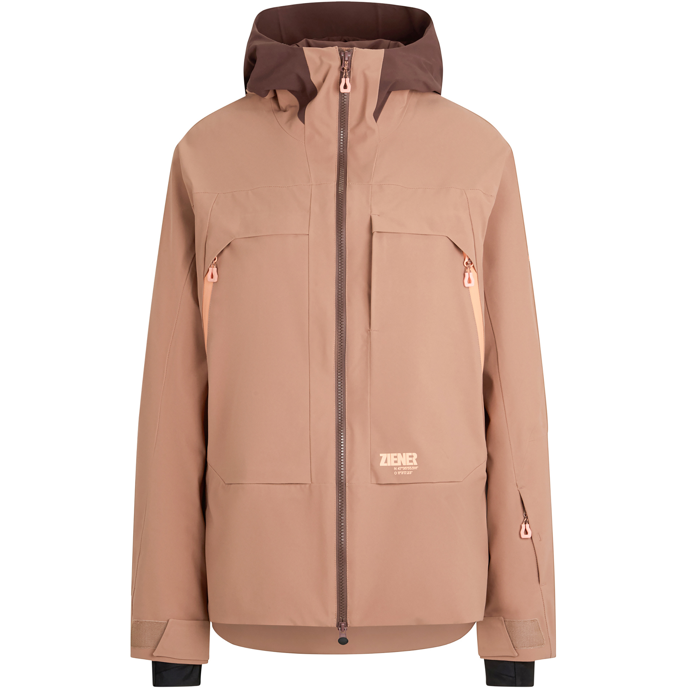 Ziener Rafina-Z Damen Isolationsjacke braun Größe L Freeride | Skifahren Elastisch