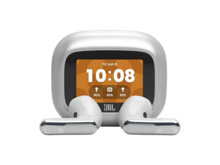 JBL Live Flex 4, Draadloze oordopjes, Zilver