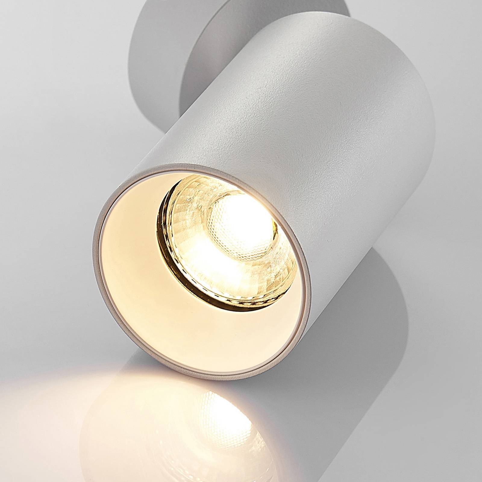 Arcchio spotlight Brinja, set of 2, white, round, Ã˜ 6 cm, GU10 Brinja Arcchio, dimmable, White / opal, Hallway, Aluminium, Modern, Ceiling Light