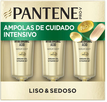 Pantene Ampolas Cabelo Cuidado Intensivo Liso 3 x 15 ml