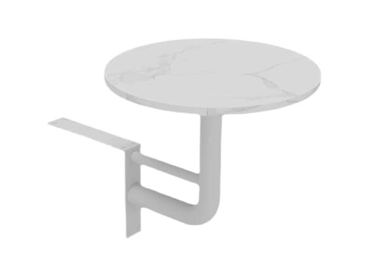 DHYUACN Einfache Esstische for Den Milk Tea Shop Wand-Rundtheke, multifunktionaler Café-Karten-Wandbehangtisch(Marble 40 x 40 High)