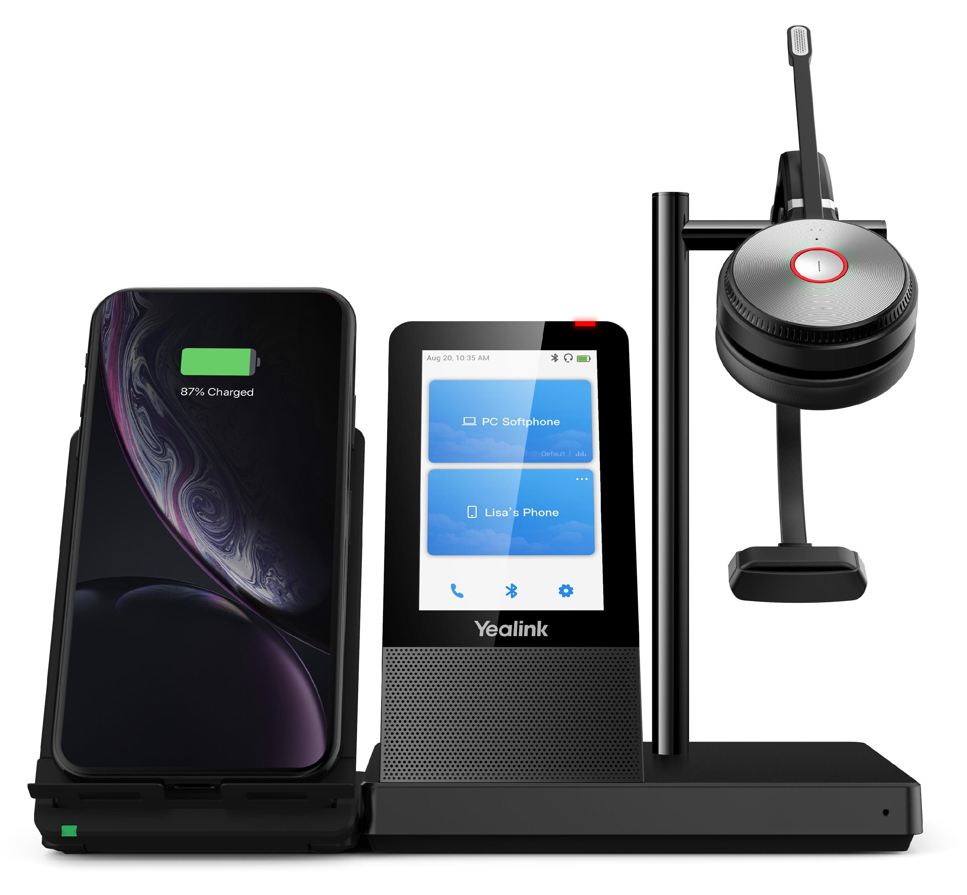 Yealink WH66 Mono UC, Kabellos, Büro/Callcenter, 20 - 20000 Hz, 80 g, Kopfhörer, Schwarz
