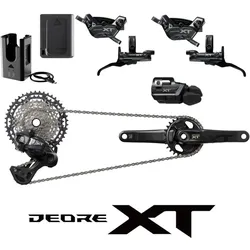 SHIMANO Gruppe XT DI2 12 Fach / Kurbellänge 165 mm, 28Z. / Kassette 9-45