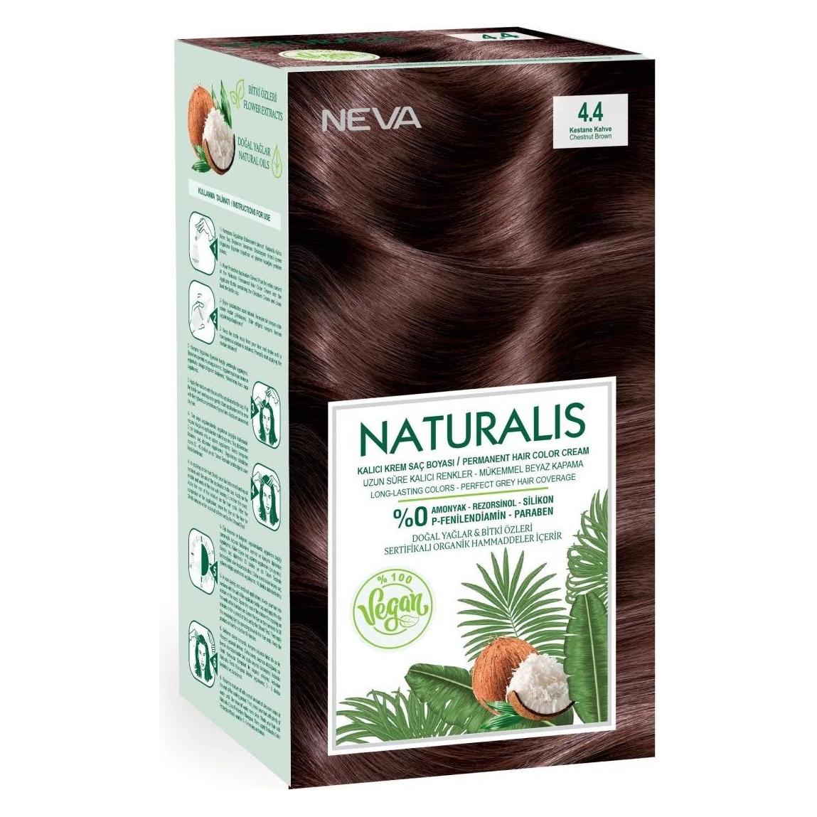 Neva Naturalis Permanente Haarfarbe, 4.4 Kastanienbraun, 150 ml (4.4 Braun) (74847920)
