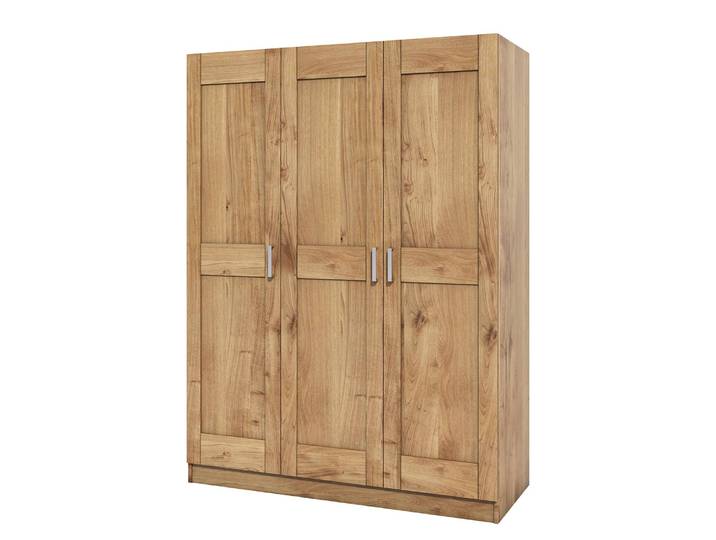 Drehtürenschrank Woodston 152 x 205 x 60cm Braun/Wildeiche ohne Spiegeltür/-en