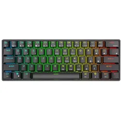 Royal Kludge RK61 (US, Kabelgebunden, Kabellos), Tastatur, Schwarz