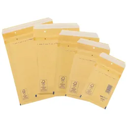 VEPATIM 200x BUDGET Luftpolstertaschen 2/B-12 120x215mm passend für A6 braun