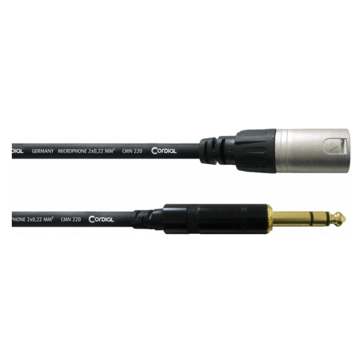 Cordial Studiokabel (6 m, 6.3mm Klinkenkabel, XLR Kabel) (CFM 6 MV)
