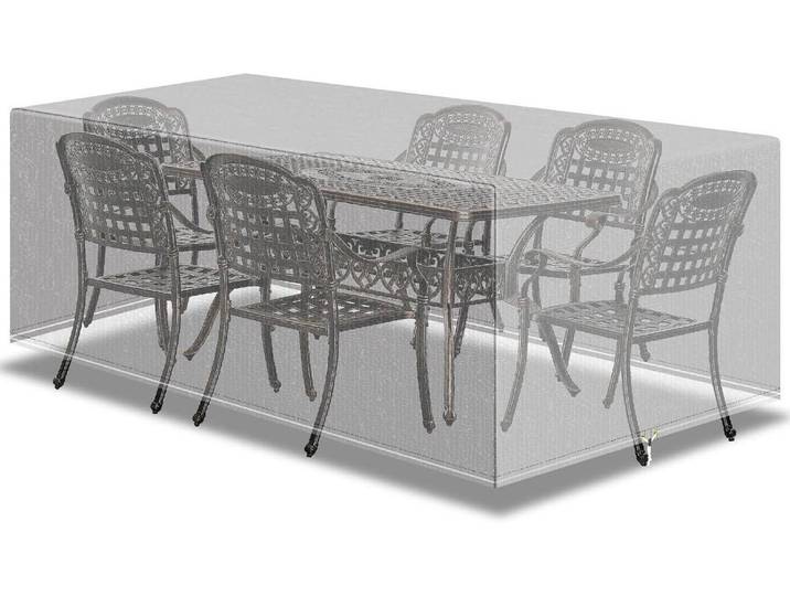 Abdeckung für Outdoor-Möbel-Set rechteckig wasserdicht winddicht 280x204x106cm transparent