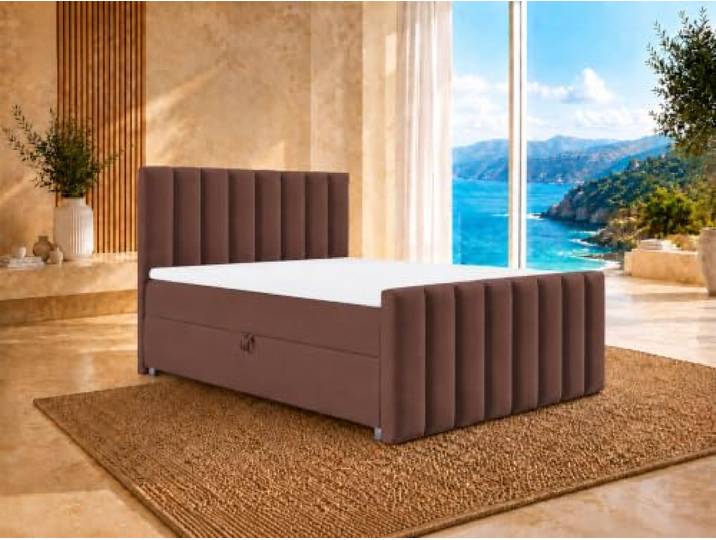 Best For Home Trinity K10 Lux Boxspringbett 140x200 mit Bettkasten Topper