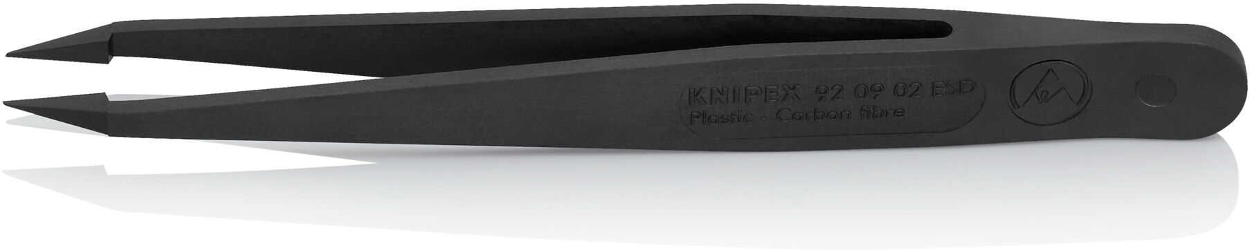 KNIPEX 92 09 02 ESD Kunststoffpinzette ESD Glatt 115 mm)