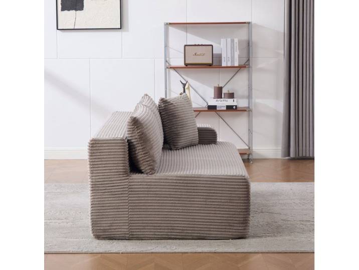 Canape 2 Places En Chenille Gris Canape Modulaire Compresse FloraGrace Pour Salon Ou Chambre Sans Montage 172x99x74 5cm