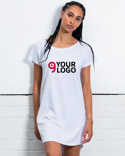 T-shirt donna cotone organico loose fit scollo ampio basic eco Personalizzate o neutre Mantis