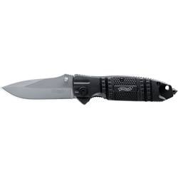 Walther Outdoormesser Silver TacKnife STK 5.0717 mit Holster, mit Fangriemen, mit Clip Schwarz