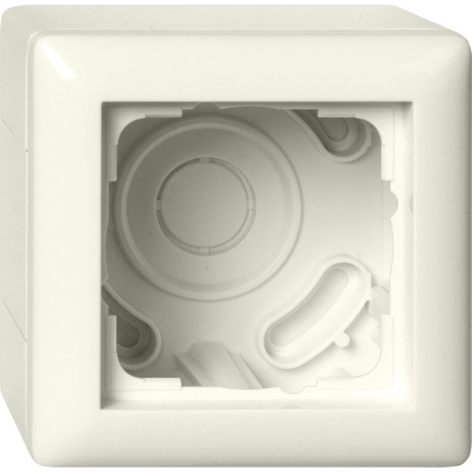 Gira 106101 AP-behuizing 1-voudig met frame, standaard, crèmekleurig