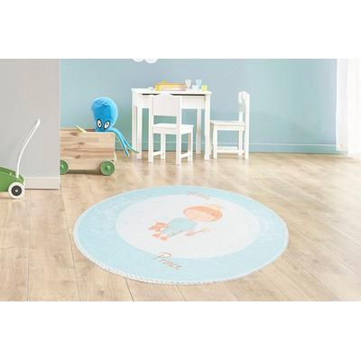 Kinderteppich ARTE ESPINA "Bambini 300", grün (mint), H:5mm Ø:160cm, Polyester, Teppiche, Kinderteppich, Fantasievoll bedruckter Kinderteppich, angenehme Haptik