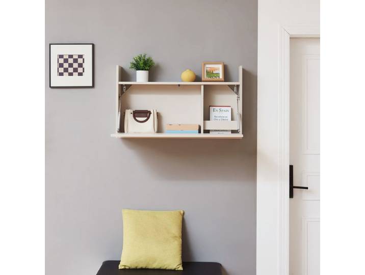 Bureau mural rabattable Rautalampi 48 x 83 x 48 cm beige _x000D_