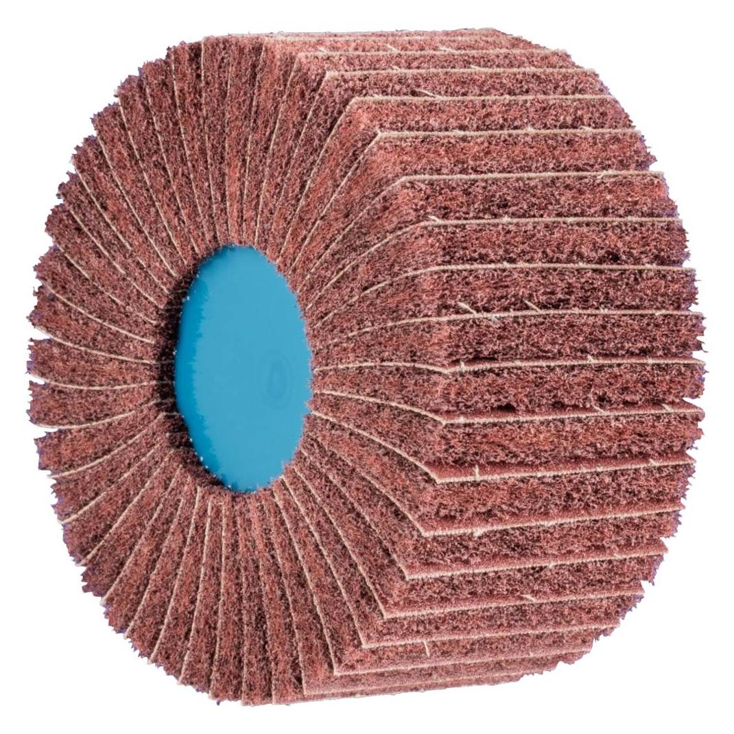 Pferd POLINOX Vlies-Schleifrad PNZ Ø 100 x 50 mm Gewinde M14 A 180 für Feinschliff & Finish (44642102)