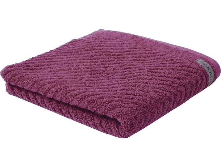 Handtuch ROSS Smart , lila (beere), B:50cm L:100cm, Frottier, Obermaterial: 100% Baumwolle, Handtücher, Handtuch, Uni-Rippe mit Velourslabel